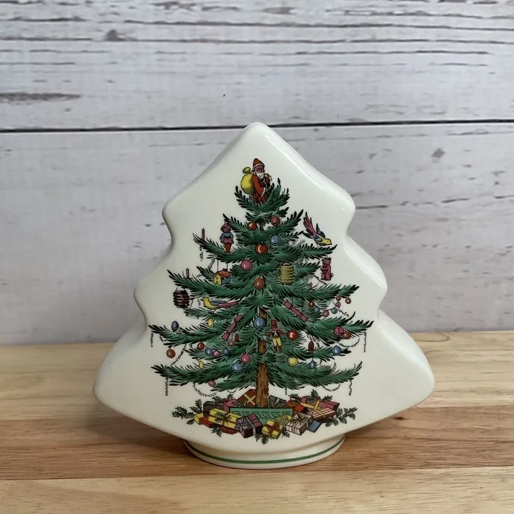 SPODE‎ CHRISTMAS TREE BANK ENGLAND S3324m No Chips Stopper Is Not Original